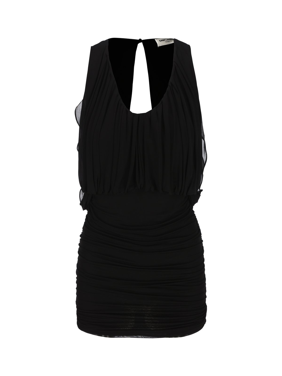 Saint Laurent Draped Sleeveless Dress