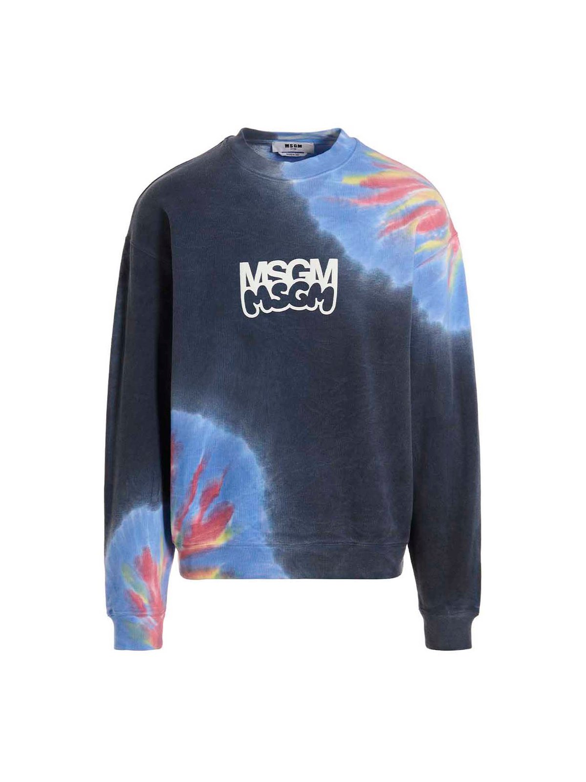 MSGM Logo Printed Tie Dyed Sweatshirt
