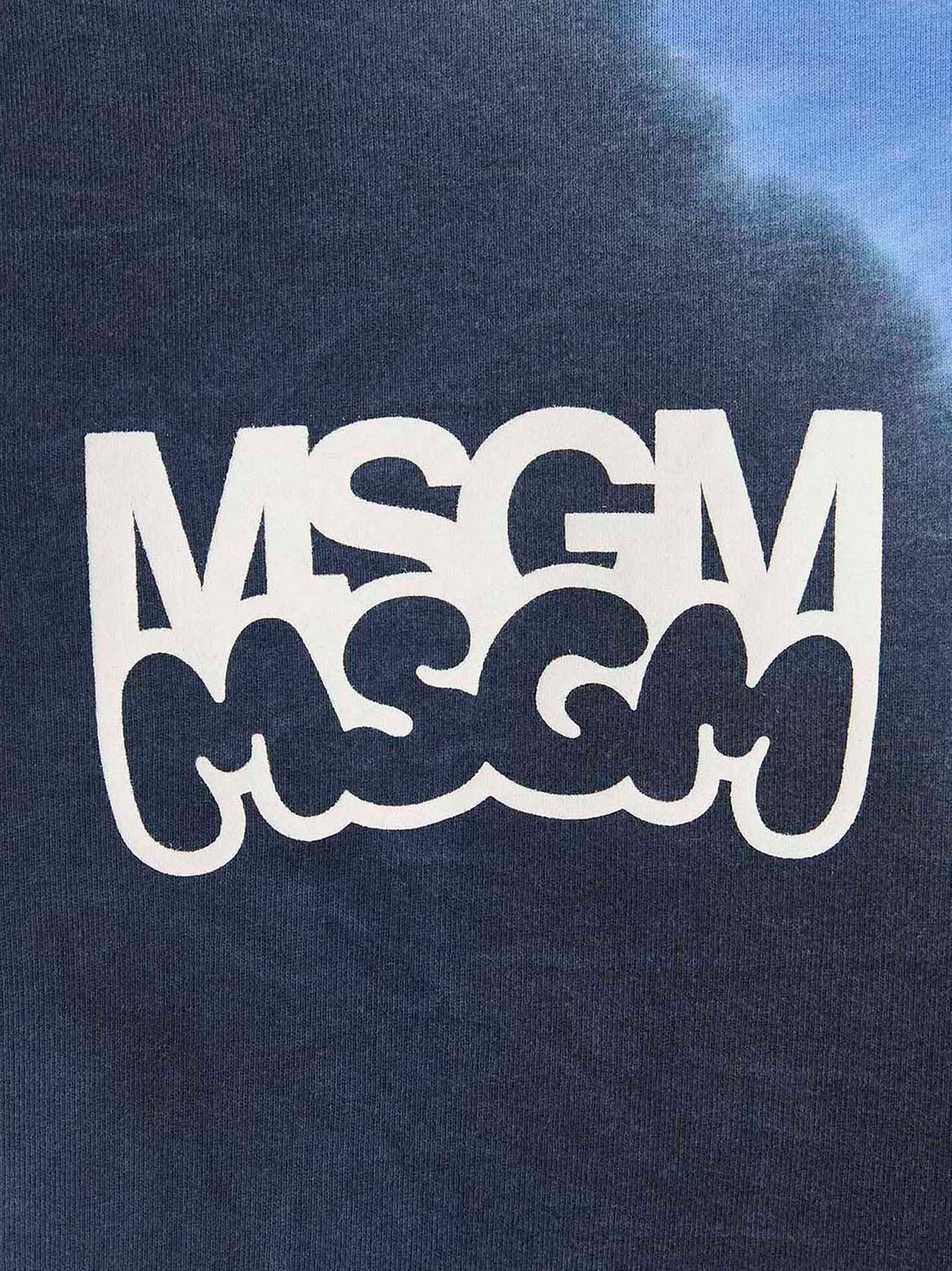 MSGM Logo Printed Tie Dyed Sweatshirt