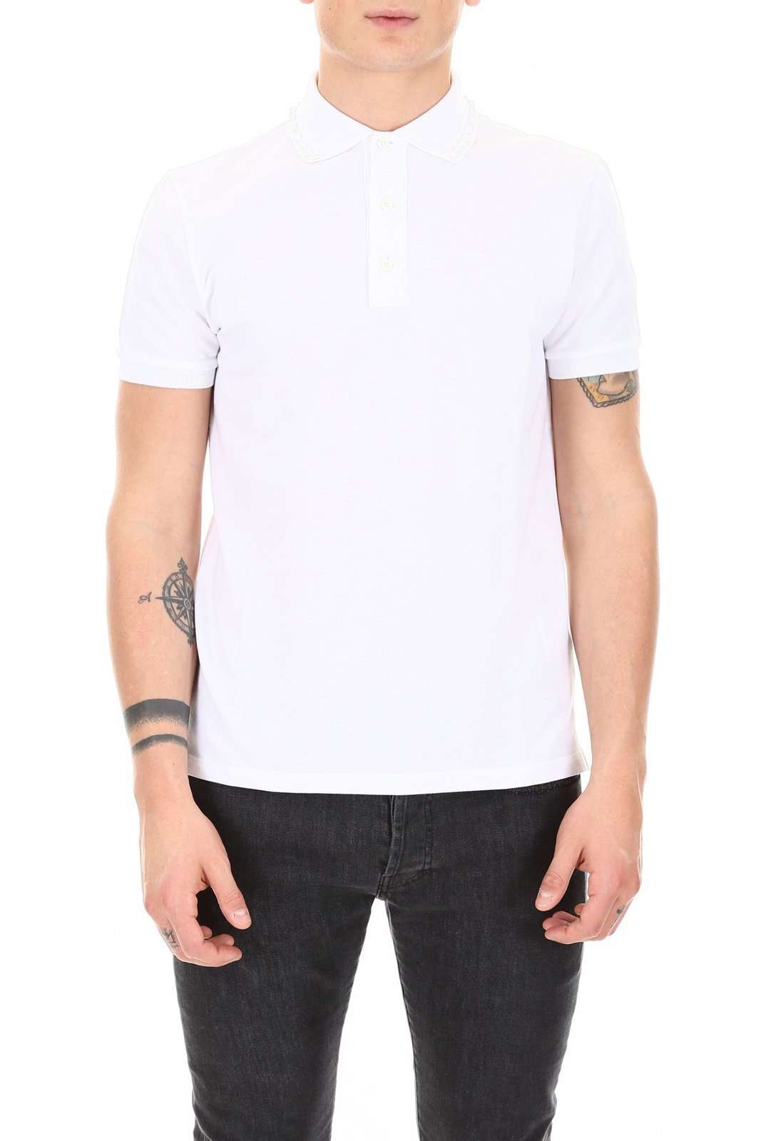 Valentino Garavani Rockstud Embellished Polo Shirt