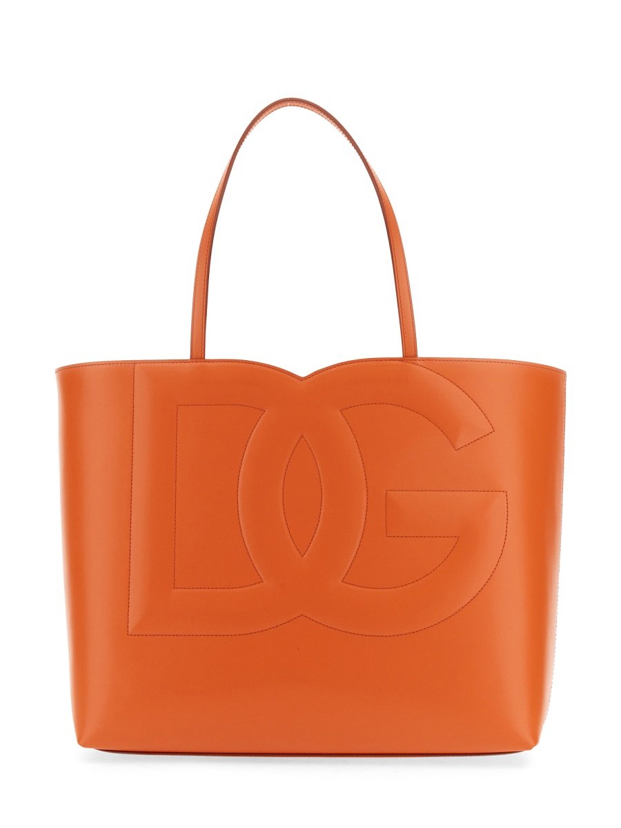 Dolce & Gabbana Logo Embossed Medium Shopper Bag