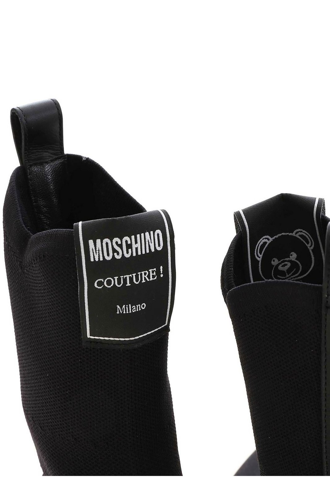 Moschino Pointed-Toe Heeled Ankle Boots