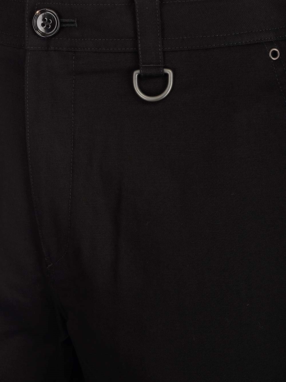 Burberry Button Detailed Straight Leg Trousers