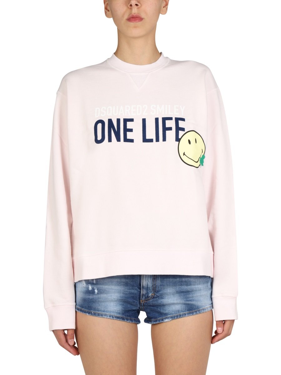 Dsquared2 Slogan Print Crewneck Sweater