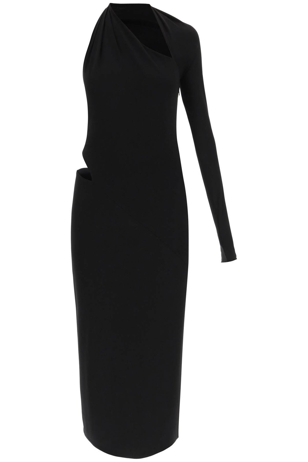 Versace One-Shoulder Cut Out Midi Dress