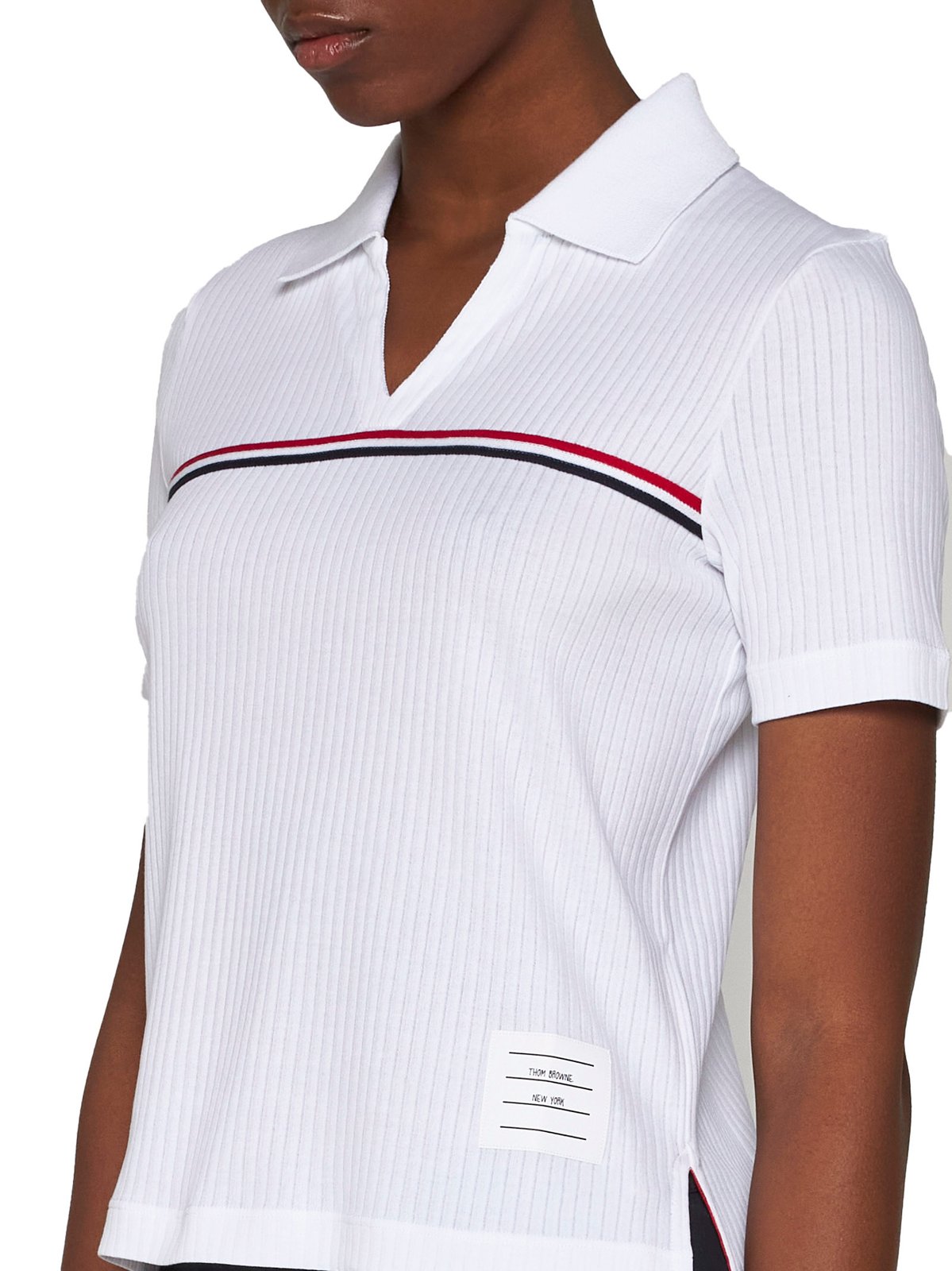 Thom Browne RWB Stripe Detailed Polo Shirt