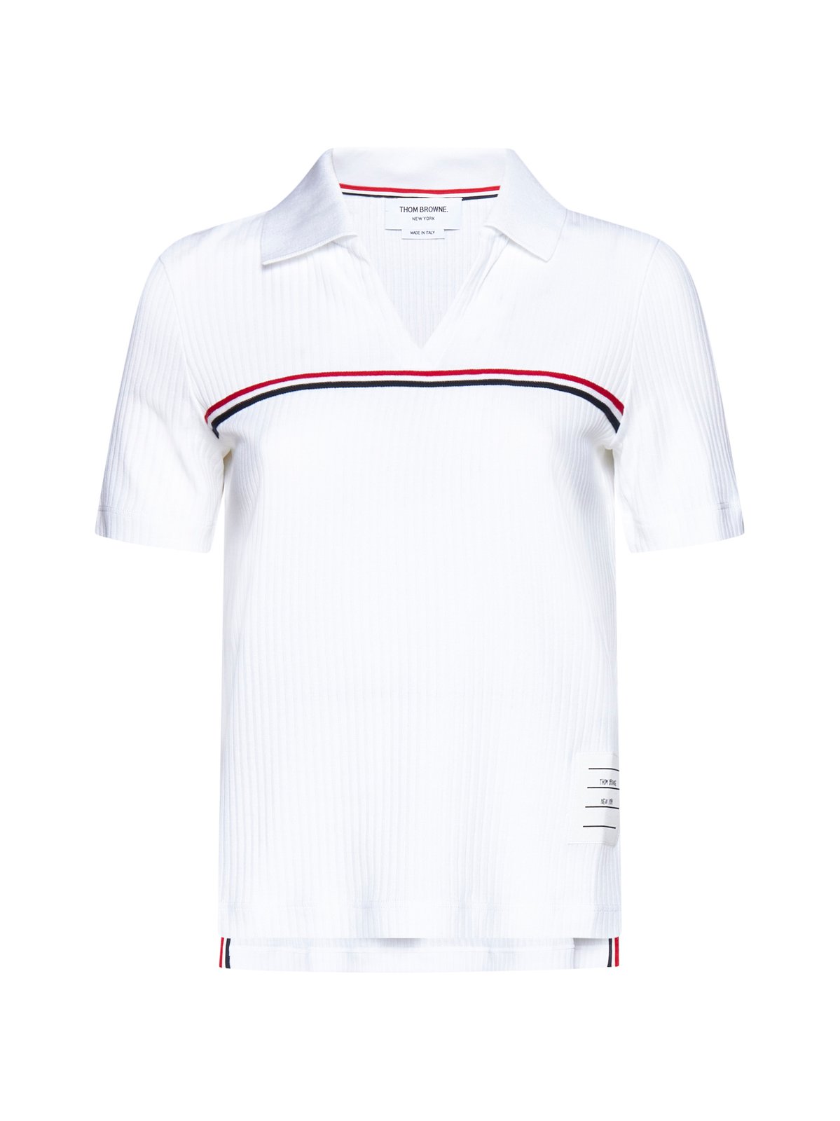 Thom Browne RWB Stripe Detailed Polo Shirt