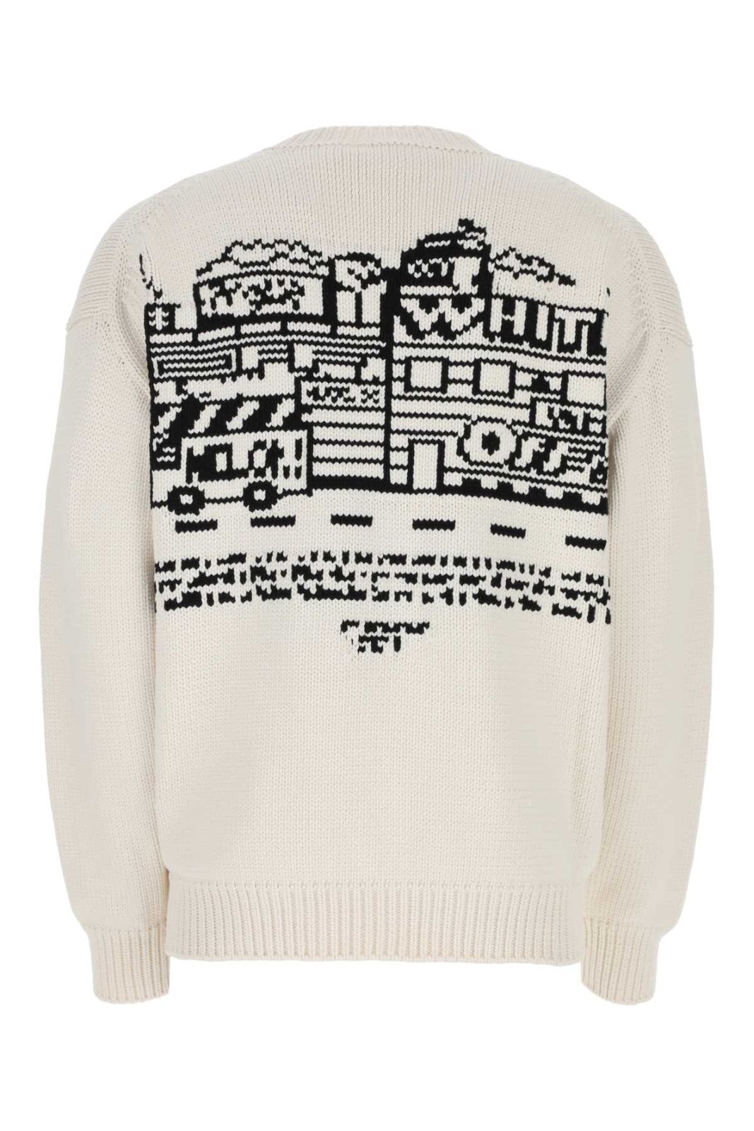 Off-White Logo Intarsia Crewneck Jumper