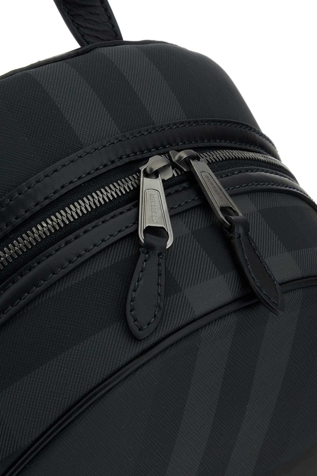 Burberry Logo Printed Checked Backpack