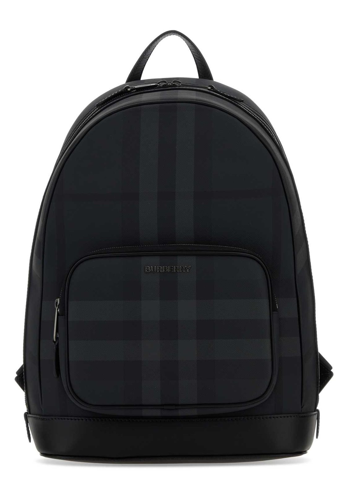 Burberry Logo Printed Checked Backpack