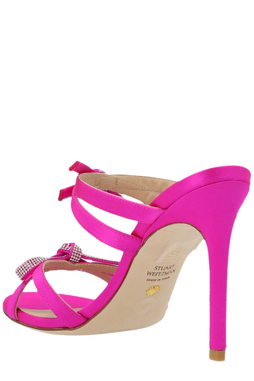 Stuart Weitzman Bow-Detail Crystal-Embellished Heel Sandals 3 Stuart Weitzman Bow-Detail Crystal-Embellished Heel Sandals