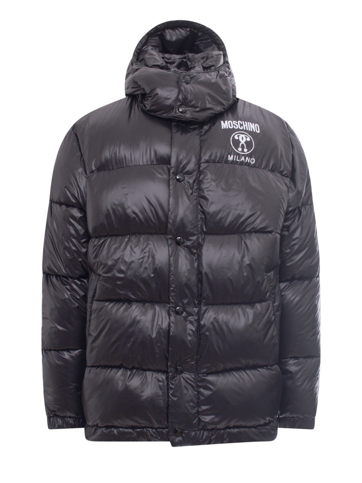 Moschino Logo Printed Padded Hooded Jacket