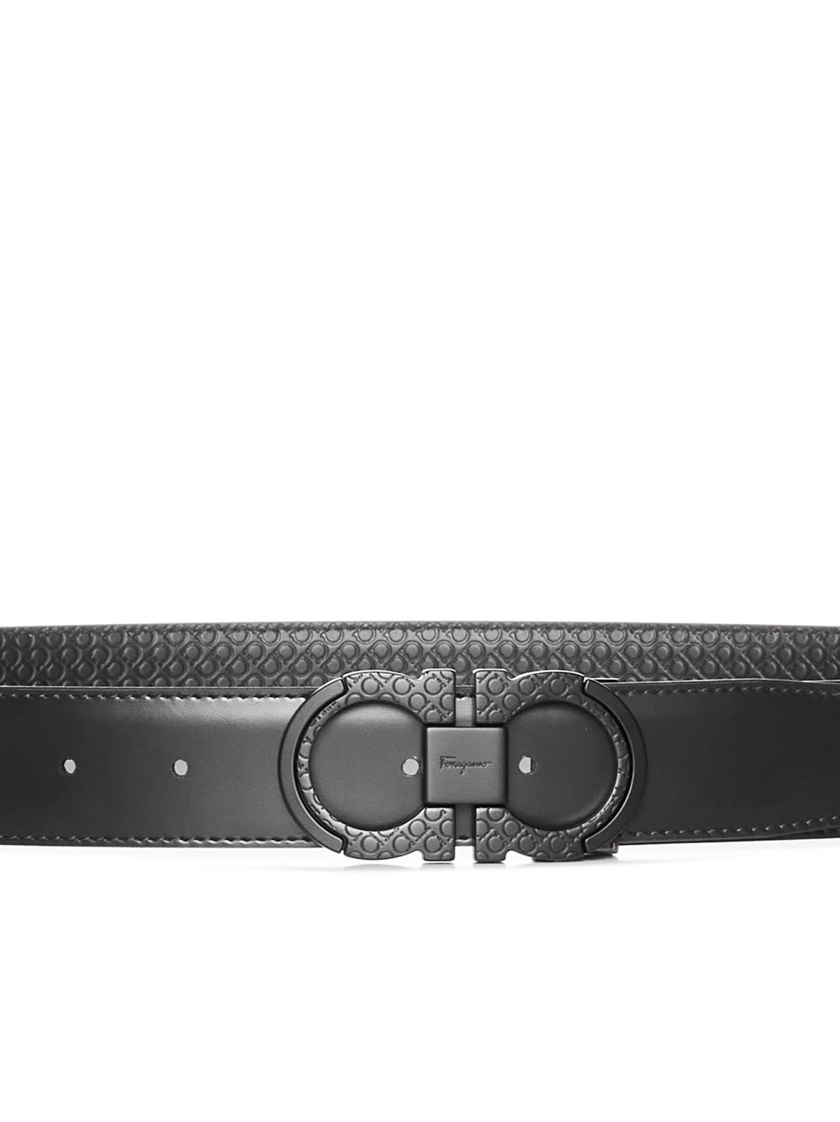 Ferragamo Gancini Logo Plaque Reversible Belt