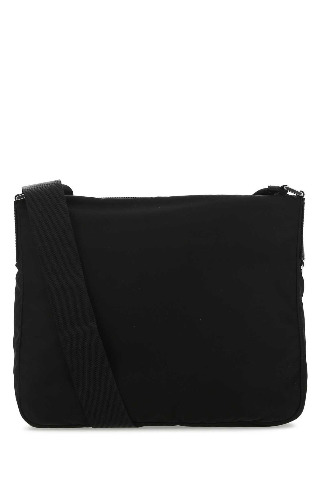 Prada Logo Plaque Zipped Shoulder Bag