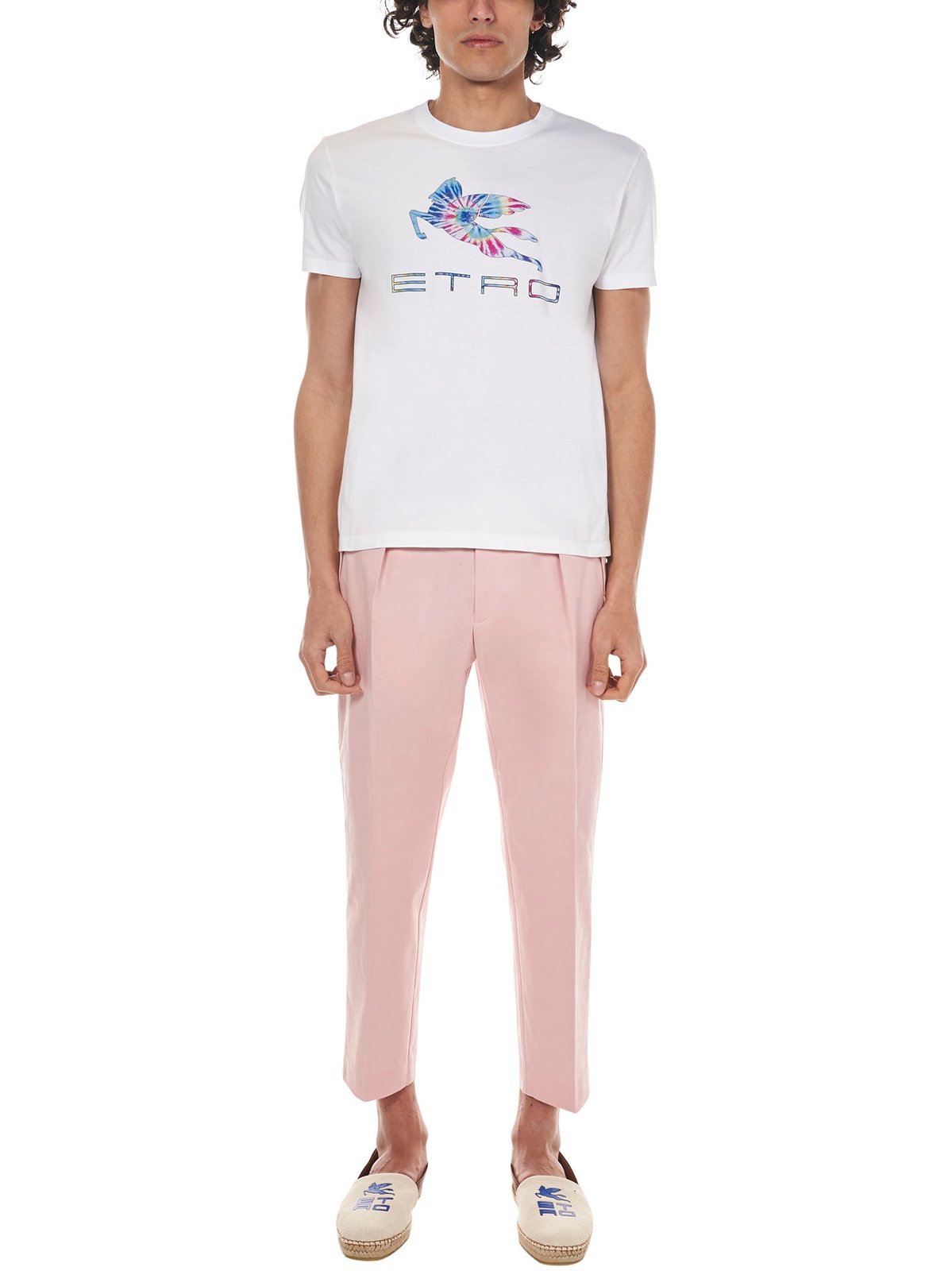 Etro Crewneck Logo Printed T-Shirt