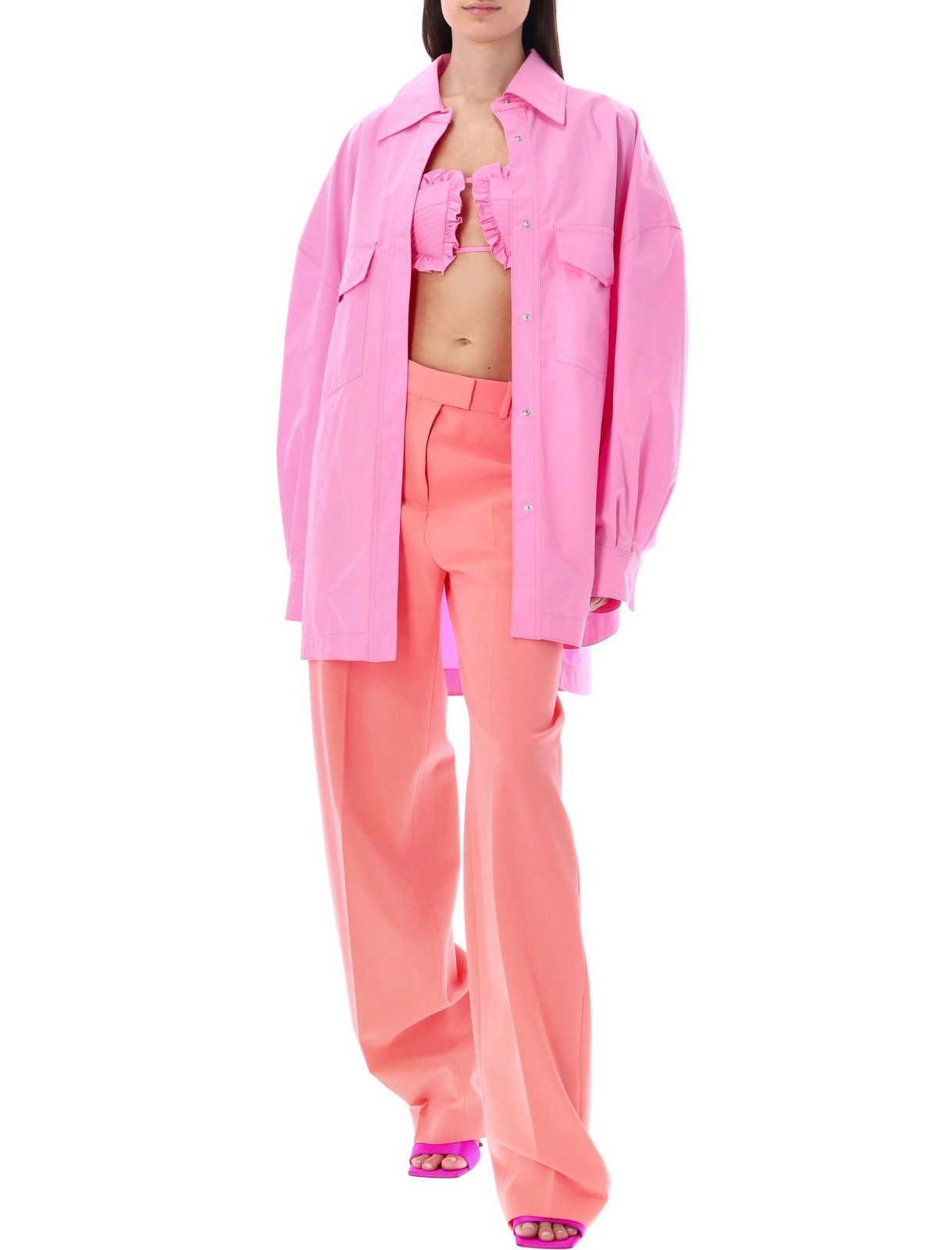 The Attico Elaine Buttoned Long-Sleeved Shirt 5 The Attico Elaine Buttoned Long-Sleeved Shirt