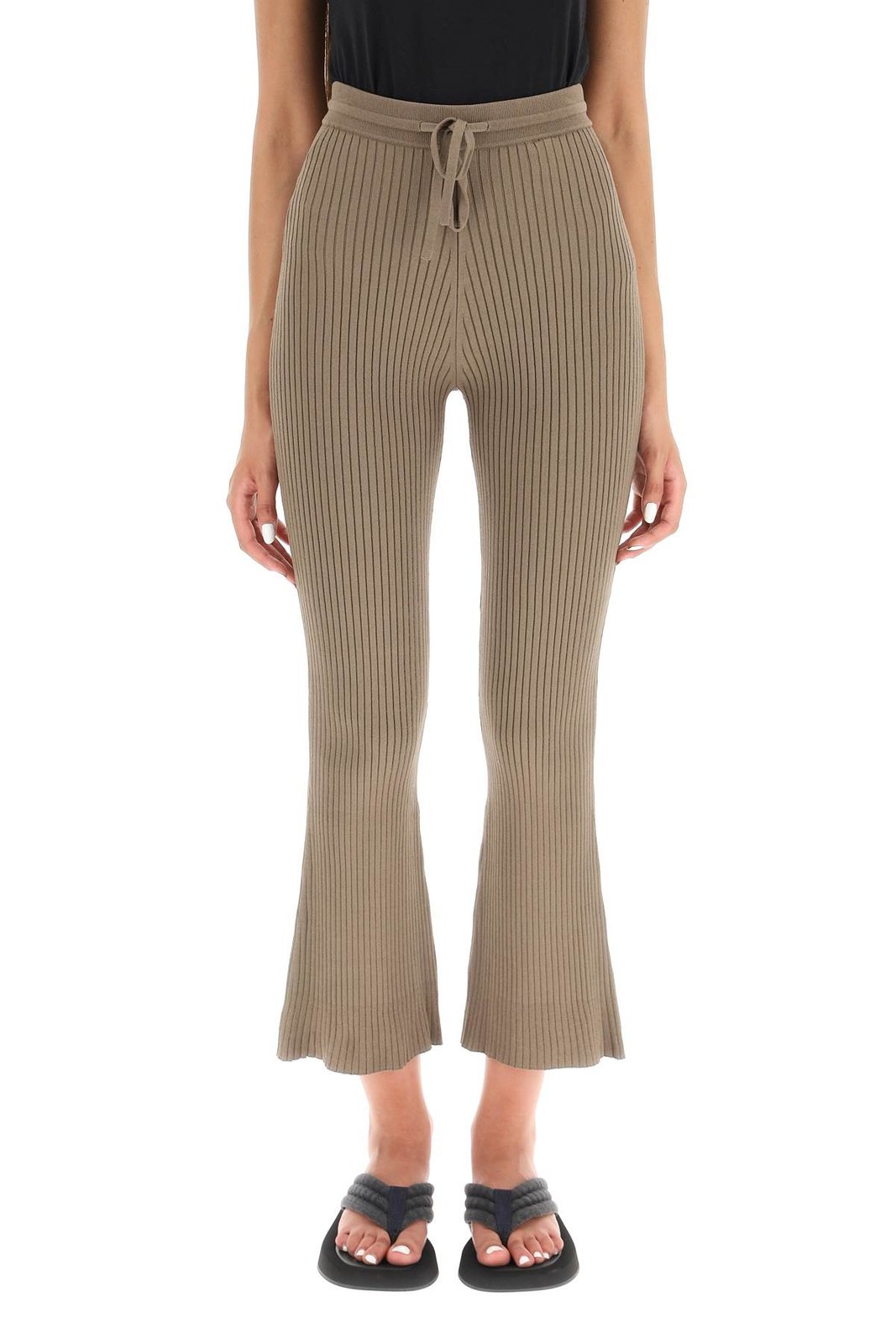 Nanushka Ribbed Knitted Cropped Pants