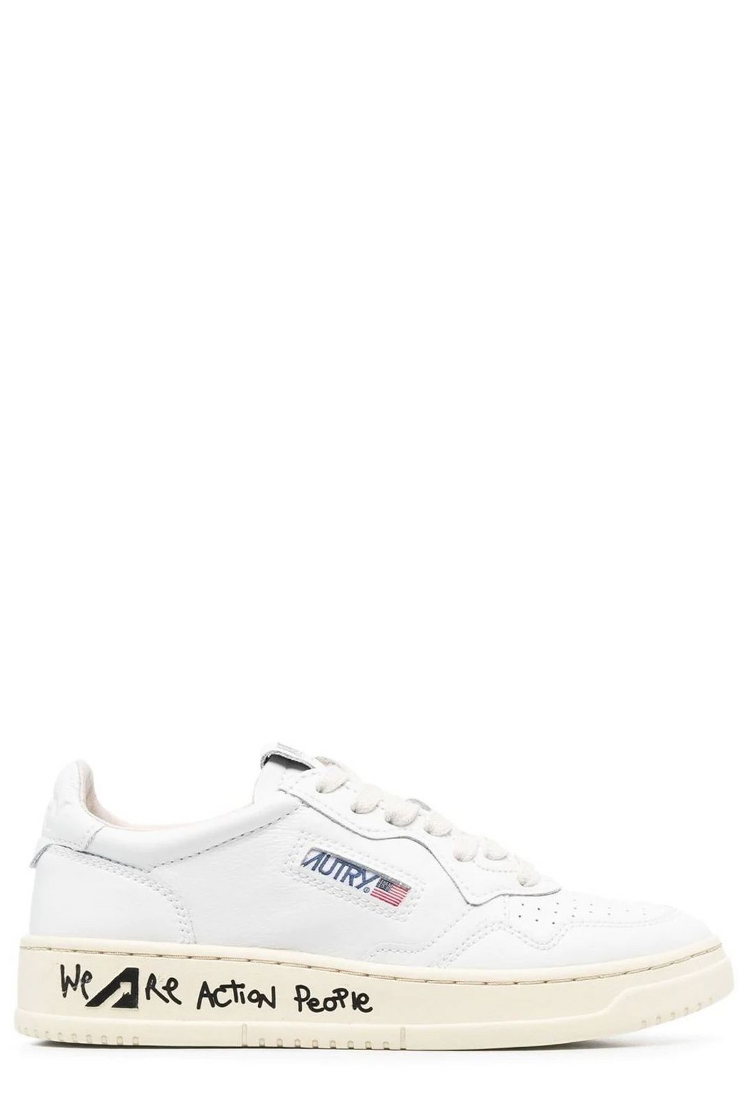 Autry Grafitti Logo Printed Lace-Up Sneakers