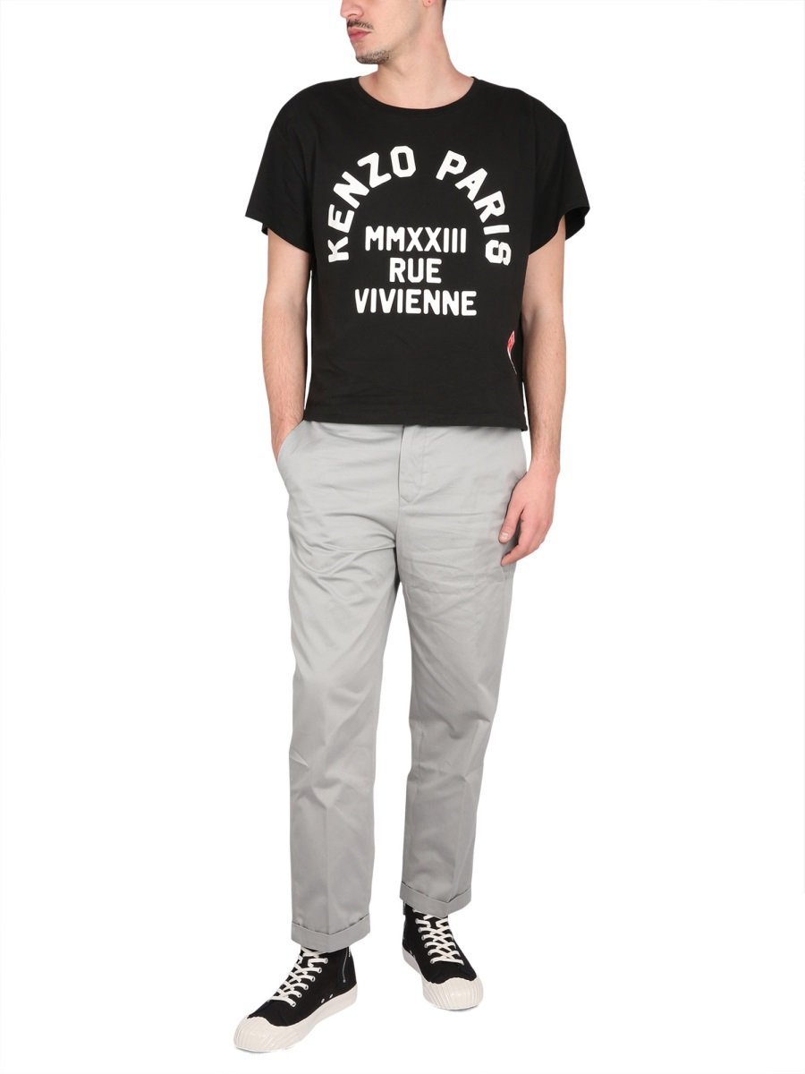 Kenzo Turn-Up Brim Chino Trousers