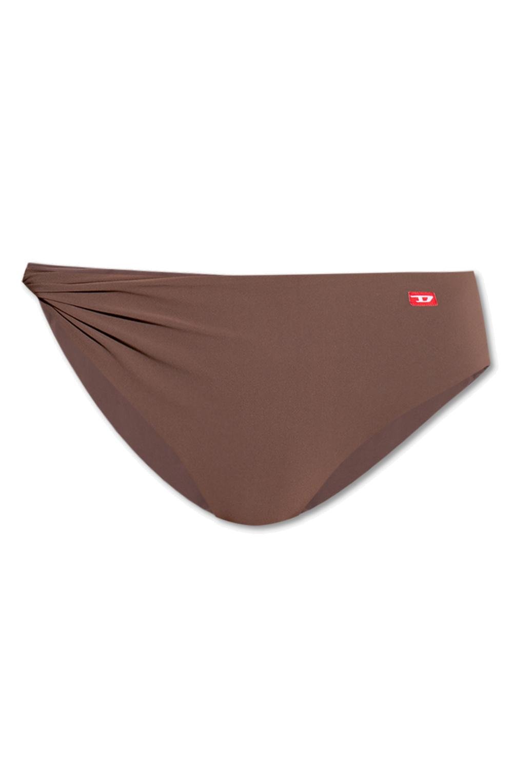 Diesel BFPN-Aishtwist Logo Patch Bikini Bottoms