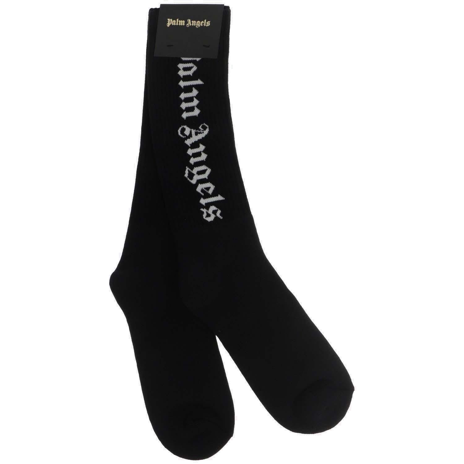 Palm Angels Logo Intarsia Socks