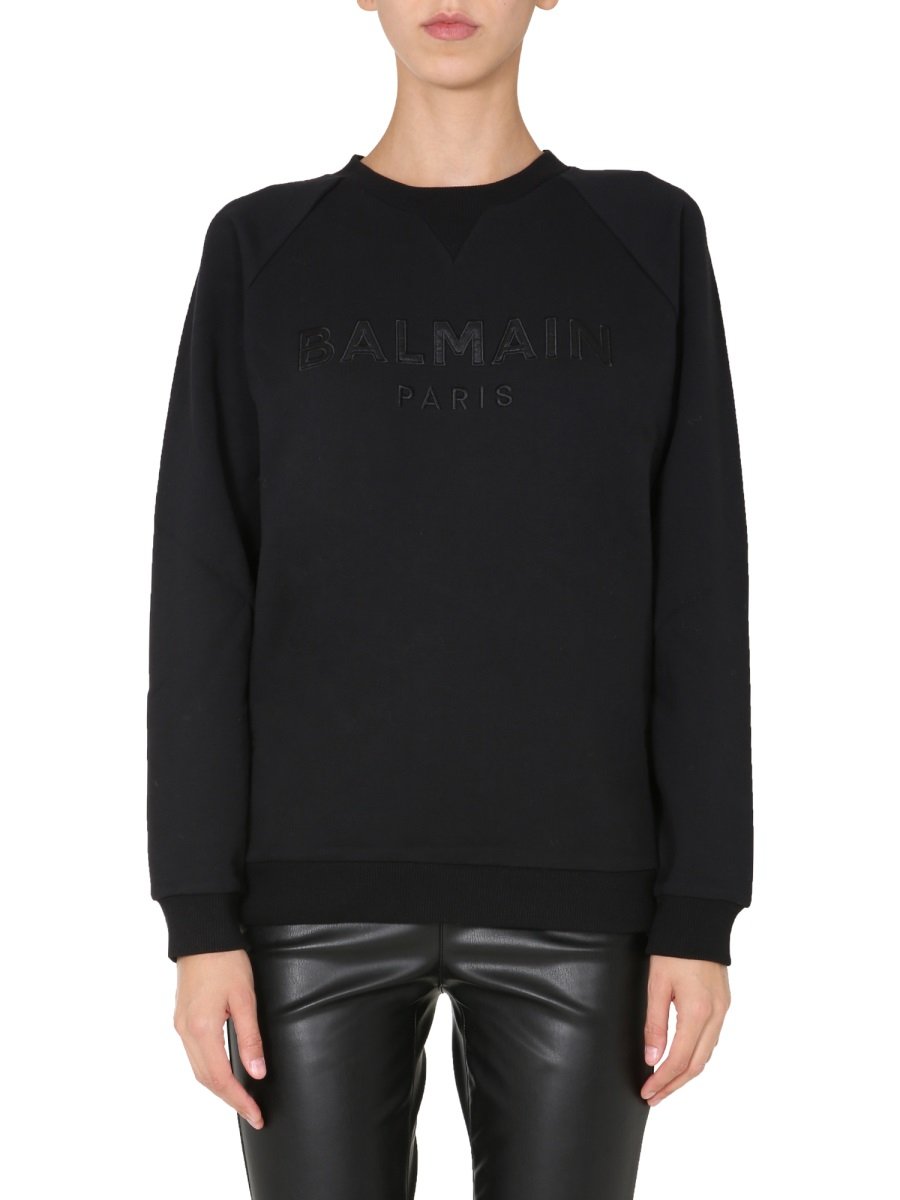 Balmain Logo Embroidered Sweatshirt 4 Balmain Logo Embroidered Sweatshirt