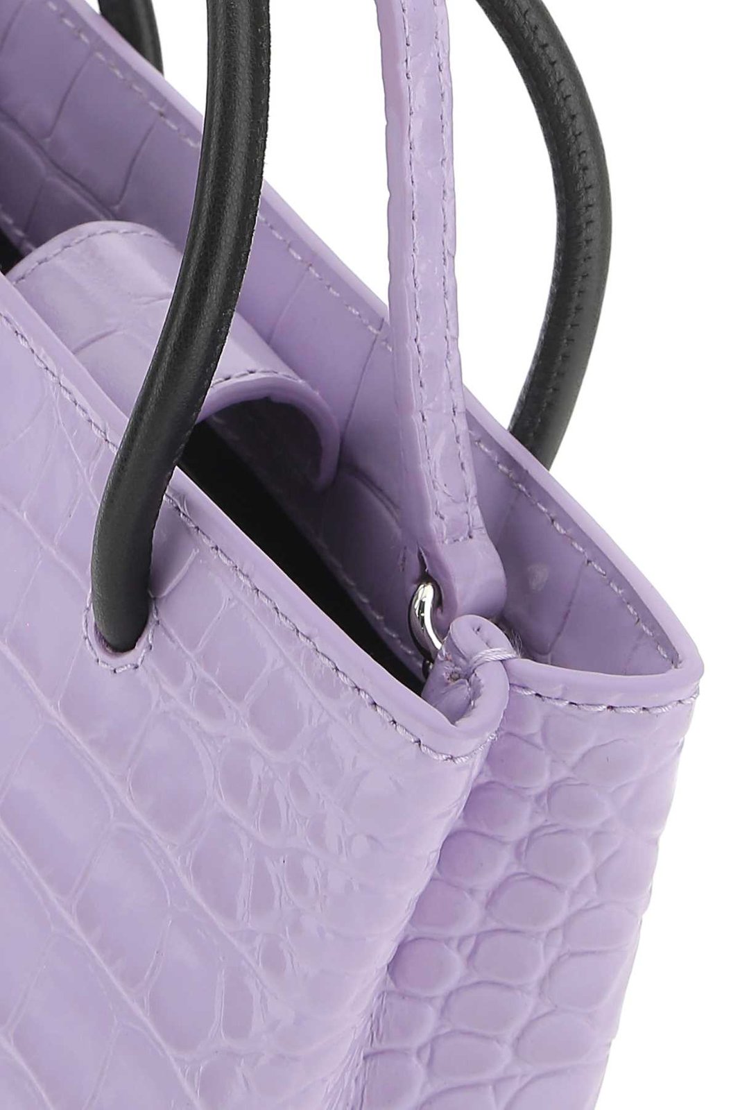 Balenciaga Logo Print Embossed Tote Bag