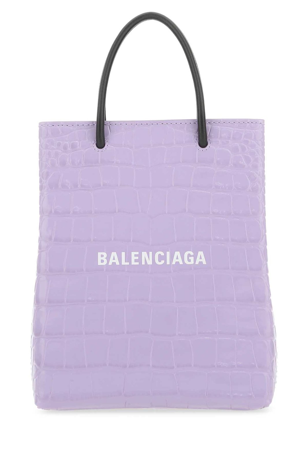 Balenciaga Logo Print Embossed Tote Bag