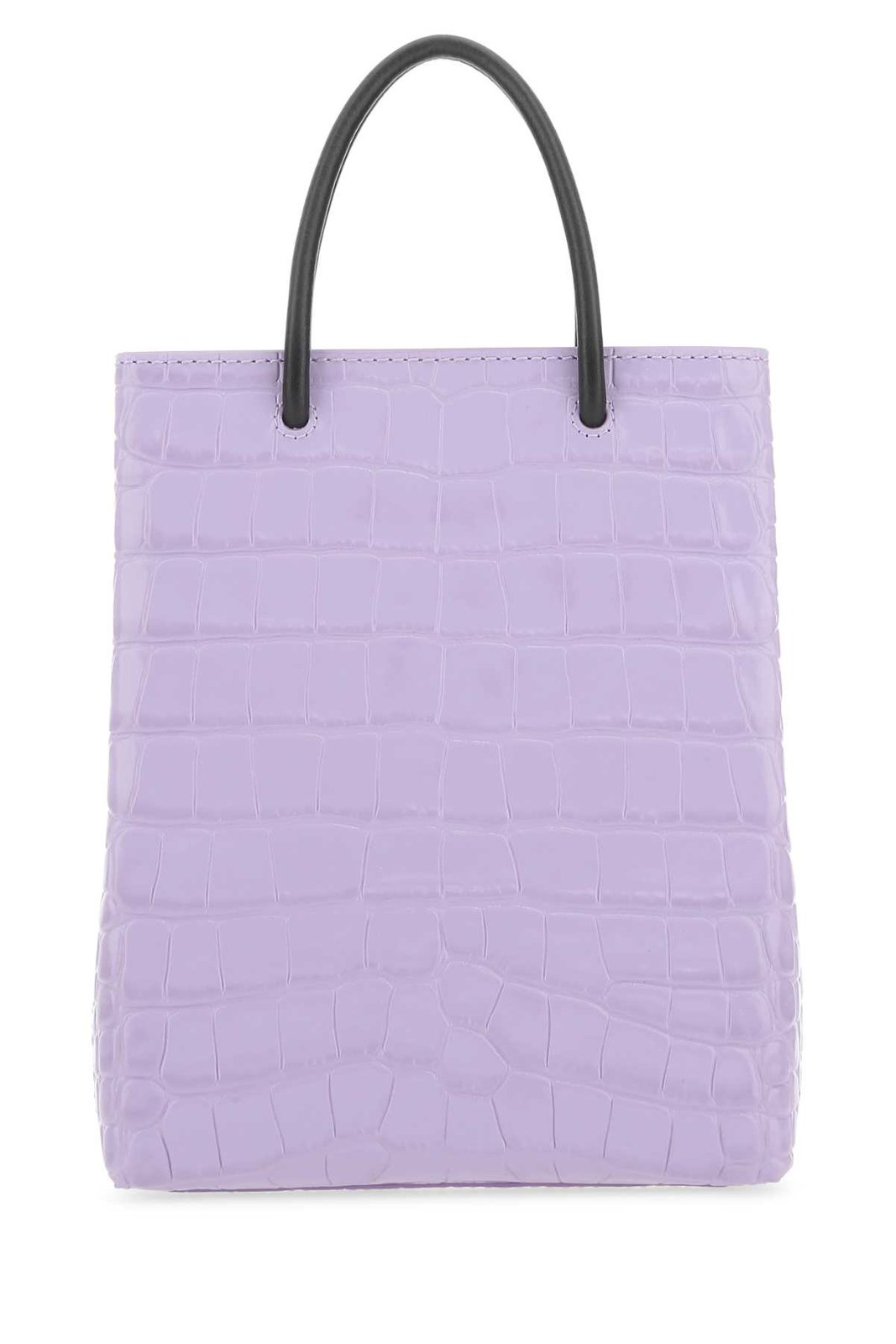 Balenciaga Logo Print Embossed Tote Bag