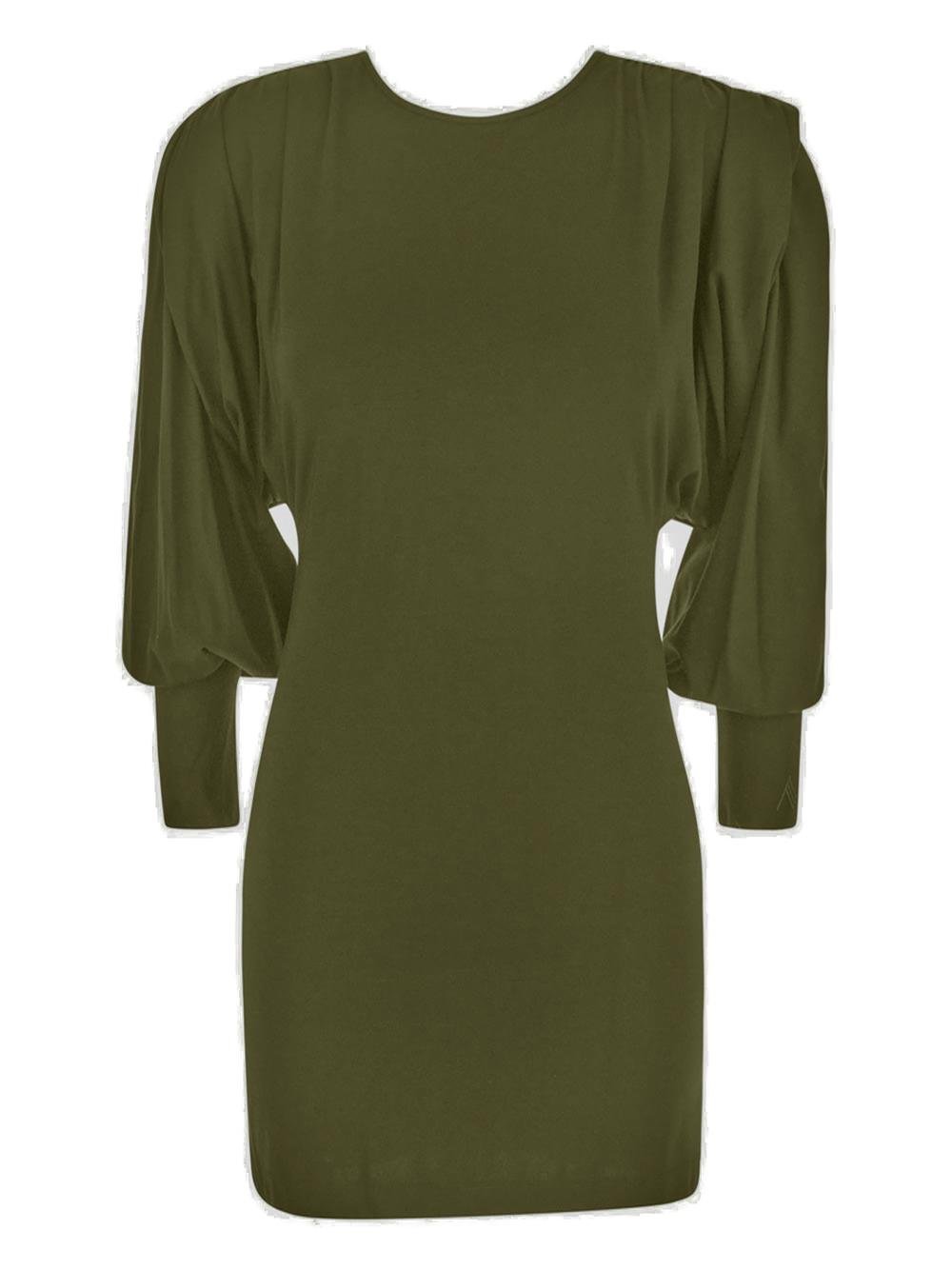 The Attico Quinn Fitted Crewneck Mini Dress