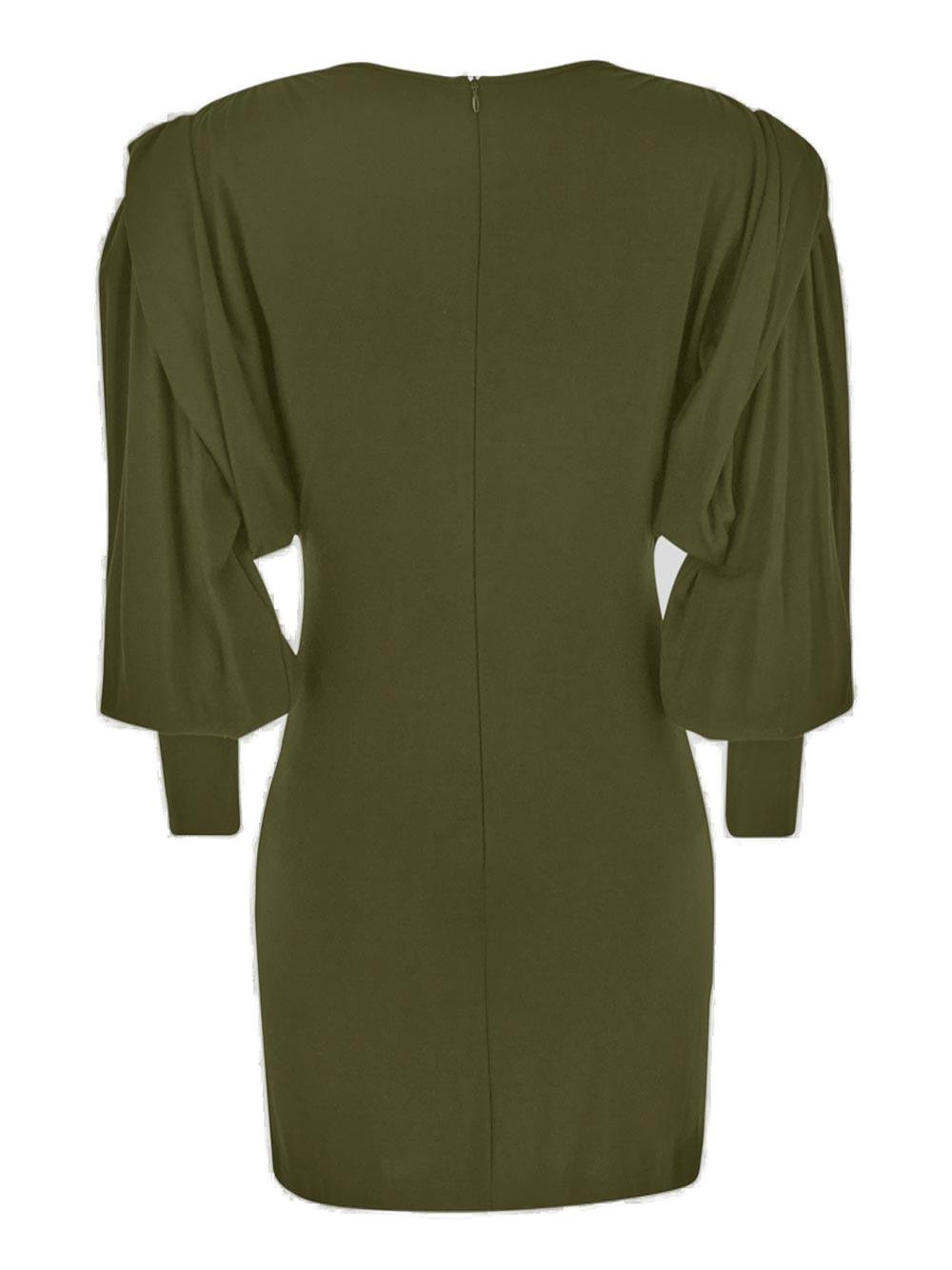 The Attico Quinn Fitted Crewneck Mini Dress