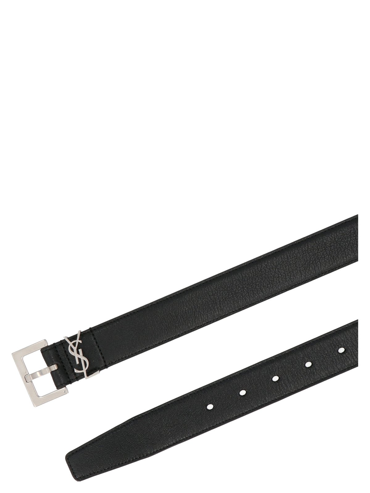 Saint Laurent Cassandre Logo Plaque Buckled Belt