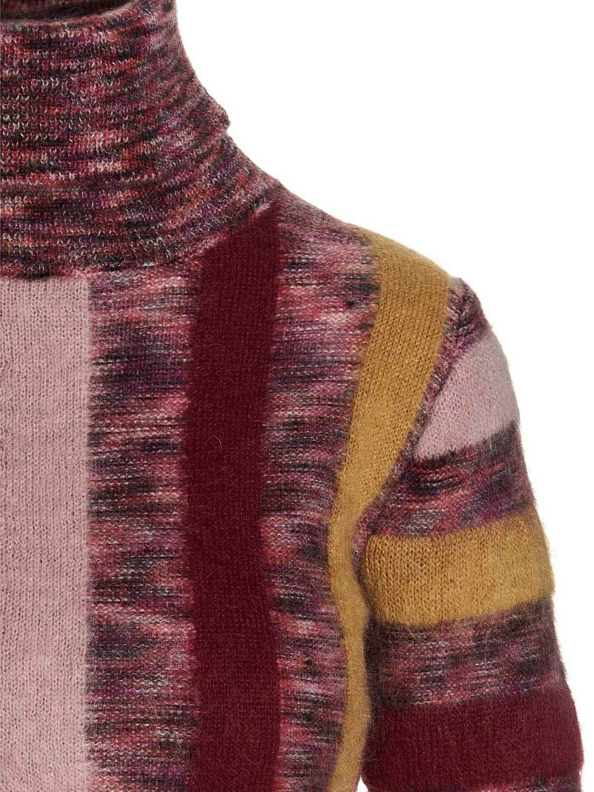 Dsquared2 Striped Cropped Turtle Neck Jumper