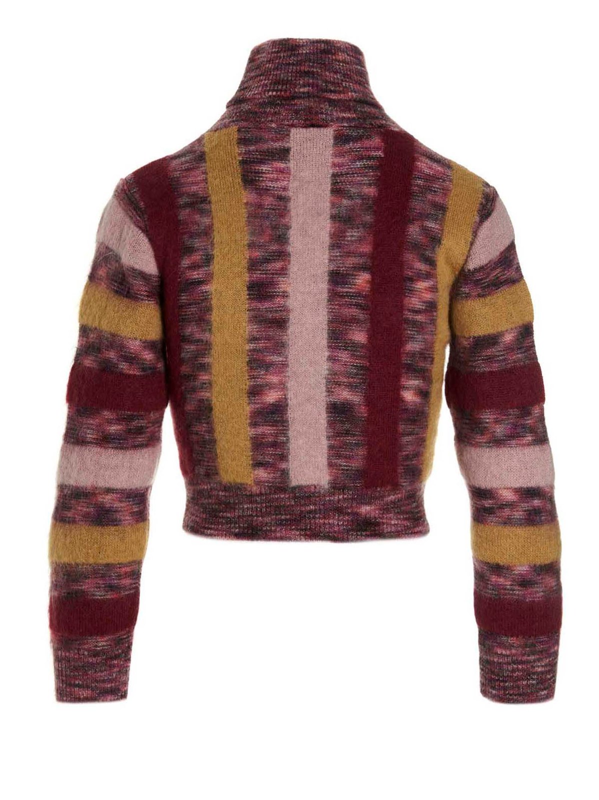 Dsquared2 Striped Cropped Turtle Neck Jumper