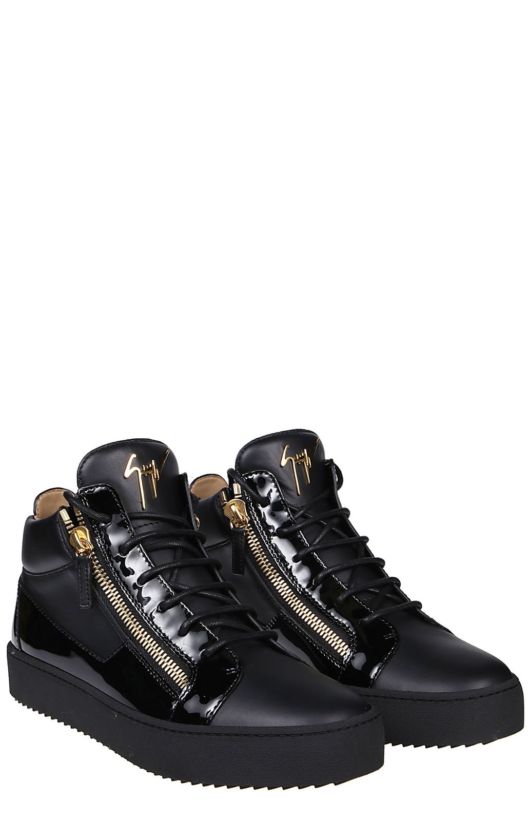 Giuseppe Zanotti Side-Zip Lace-Up Sneakers