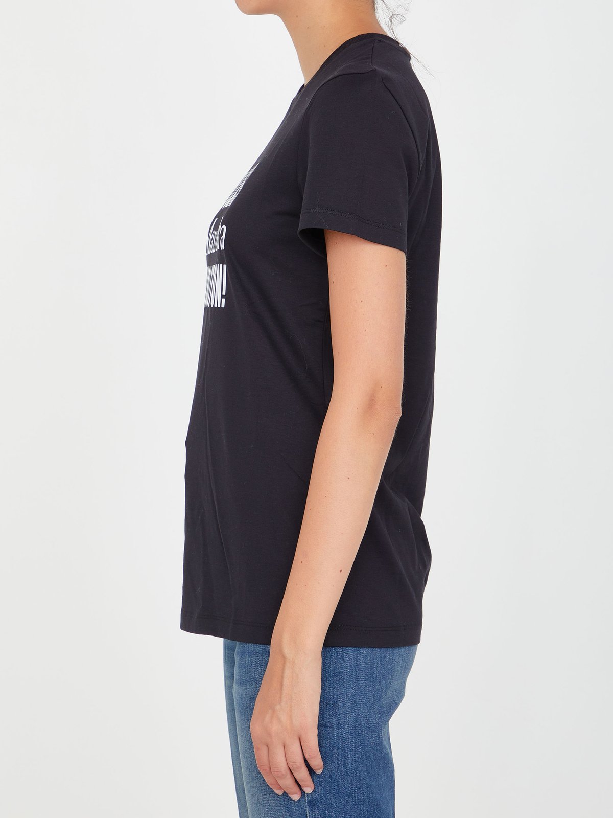 Max Mara Slogan Printed Crewneck T-Shirt