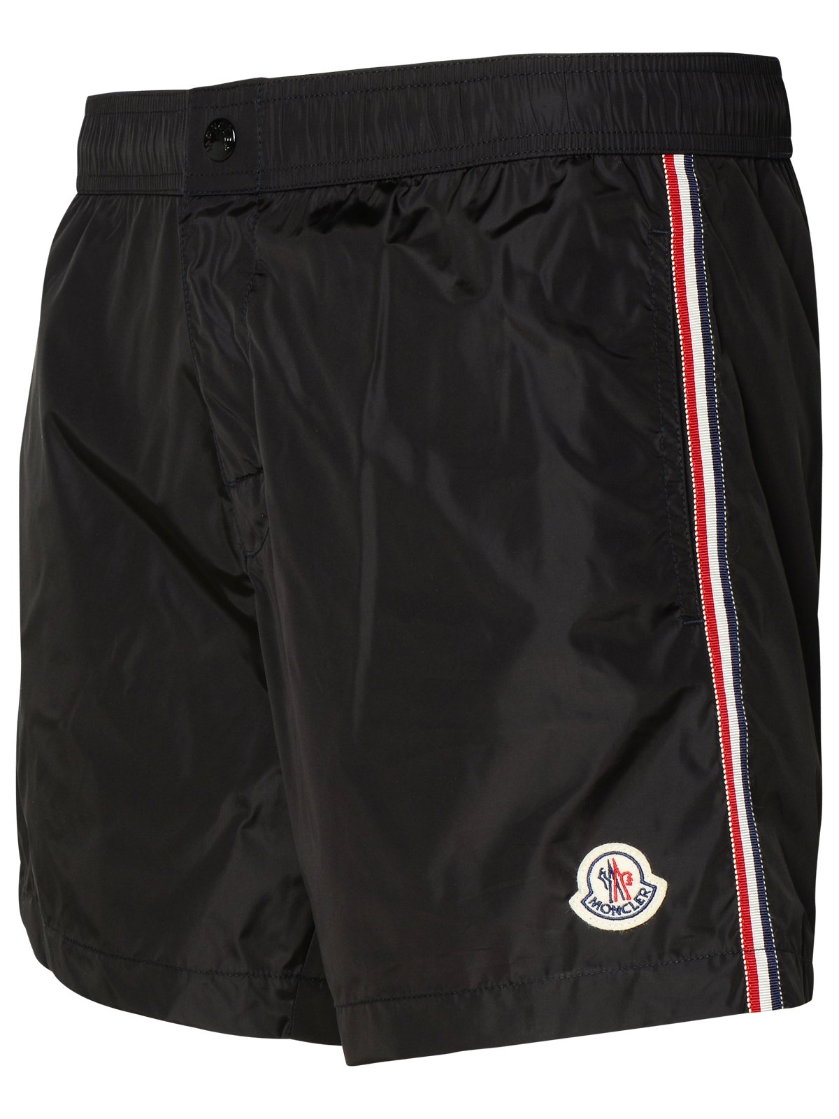 Moncler Logo Patch Drawstring Swim Shorts