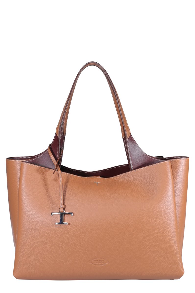 Tod's T Timeless Logo Plaque Medium Tote Bag