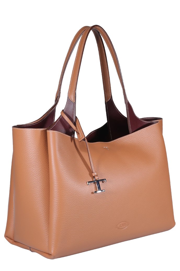 Tod's T Timeless Logo Plaque Medium Tote Bag