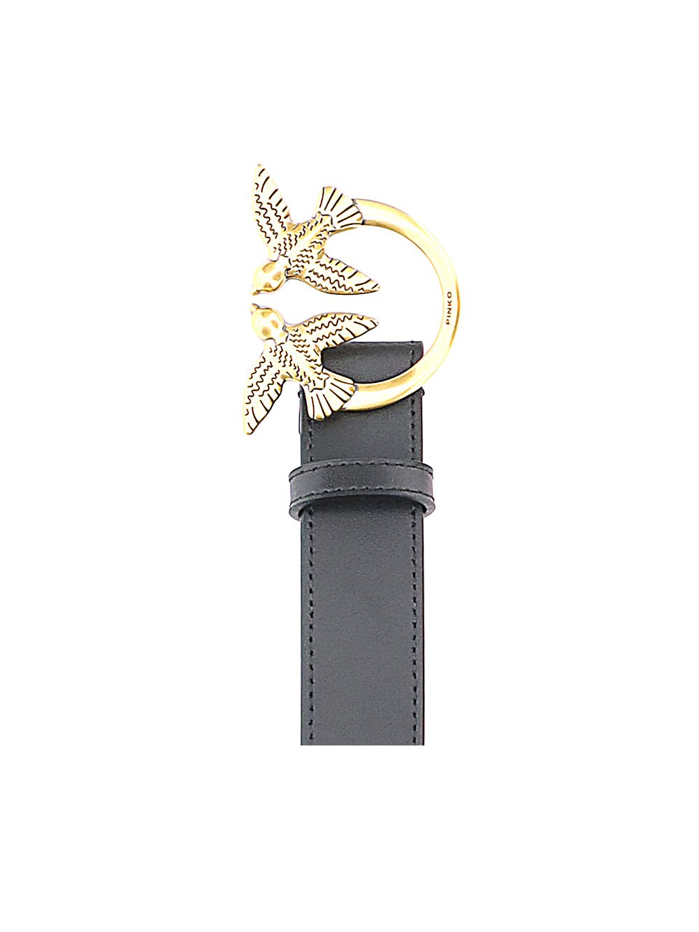 Pinko Love Berry Logo Plaque Buckle Belt