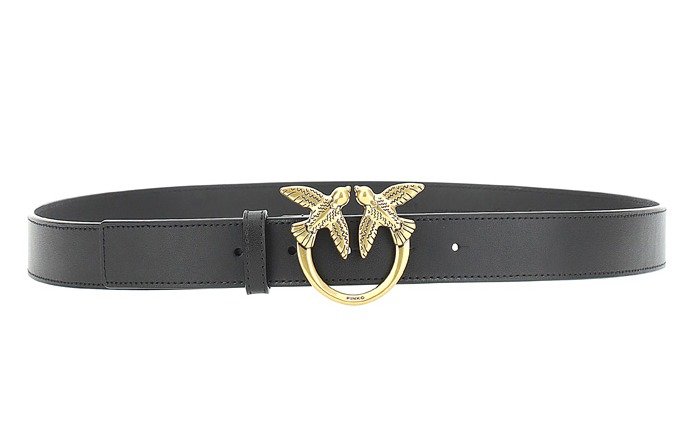 Pinko Love Berry Logo Plaque Buckle Belt