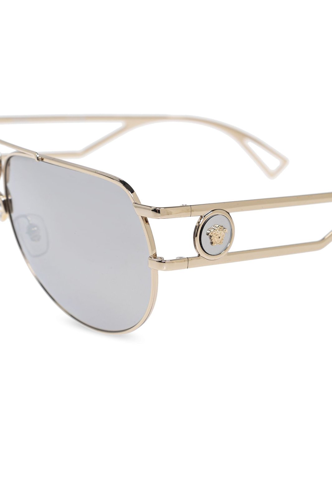 Versace Eyewear Double Bridge Aviator-Frame Sunglasses