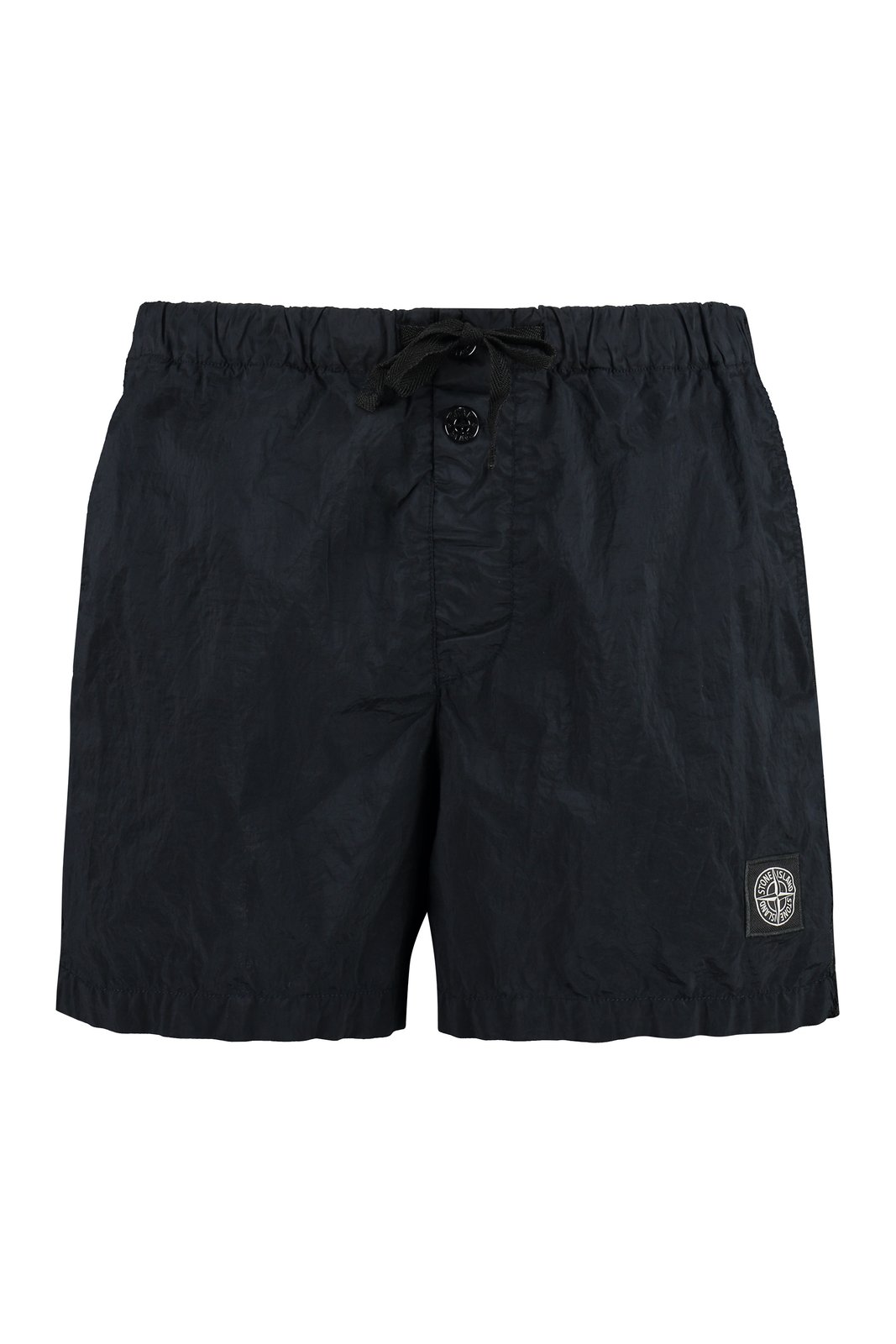Stone Island Logo Patch Drawstring Swim Shorts
