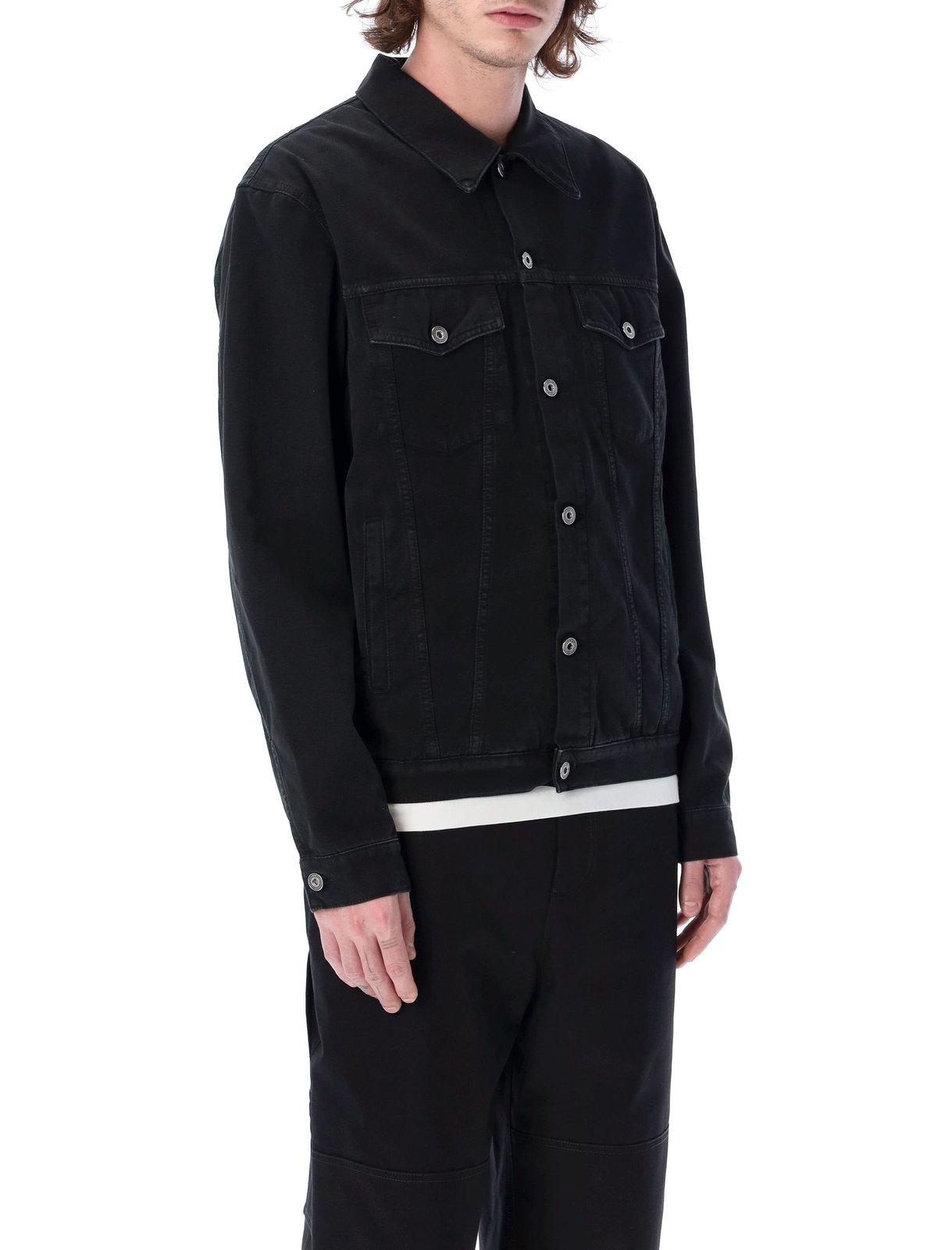 Off-White Button-Up Denim Jacket