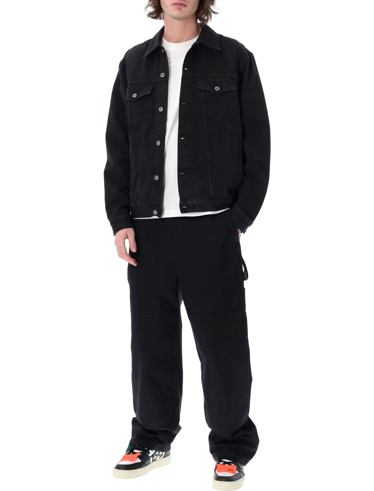 Off-White Button-Up Denim Jacket
