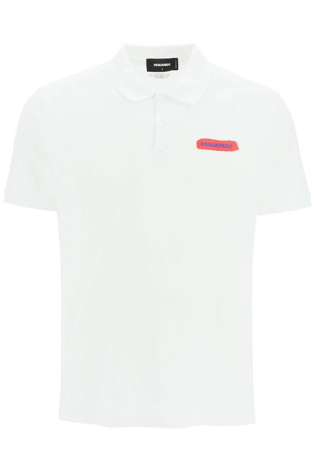 Dsquared2 Logo Printed Straight Hem Polo Shirt
