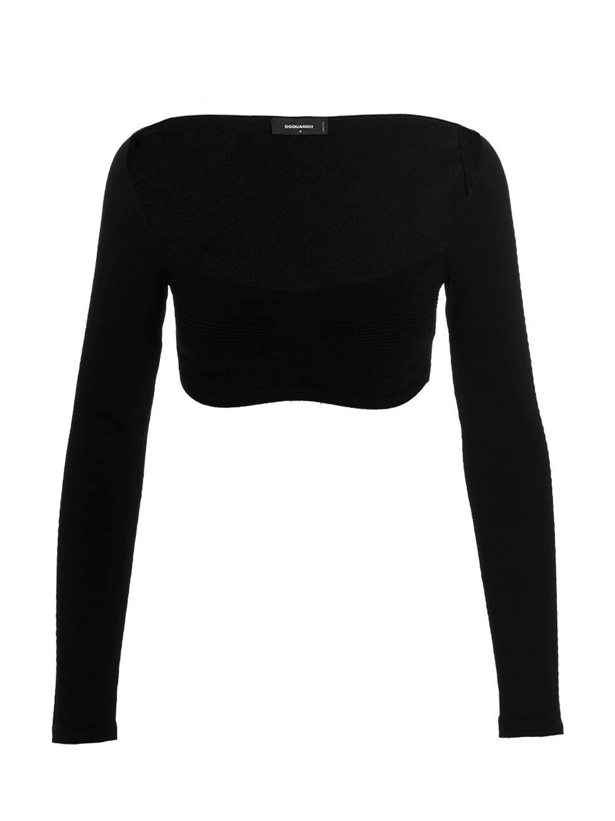 Dsquared2 Cropped Square-Neck Knitted Top