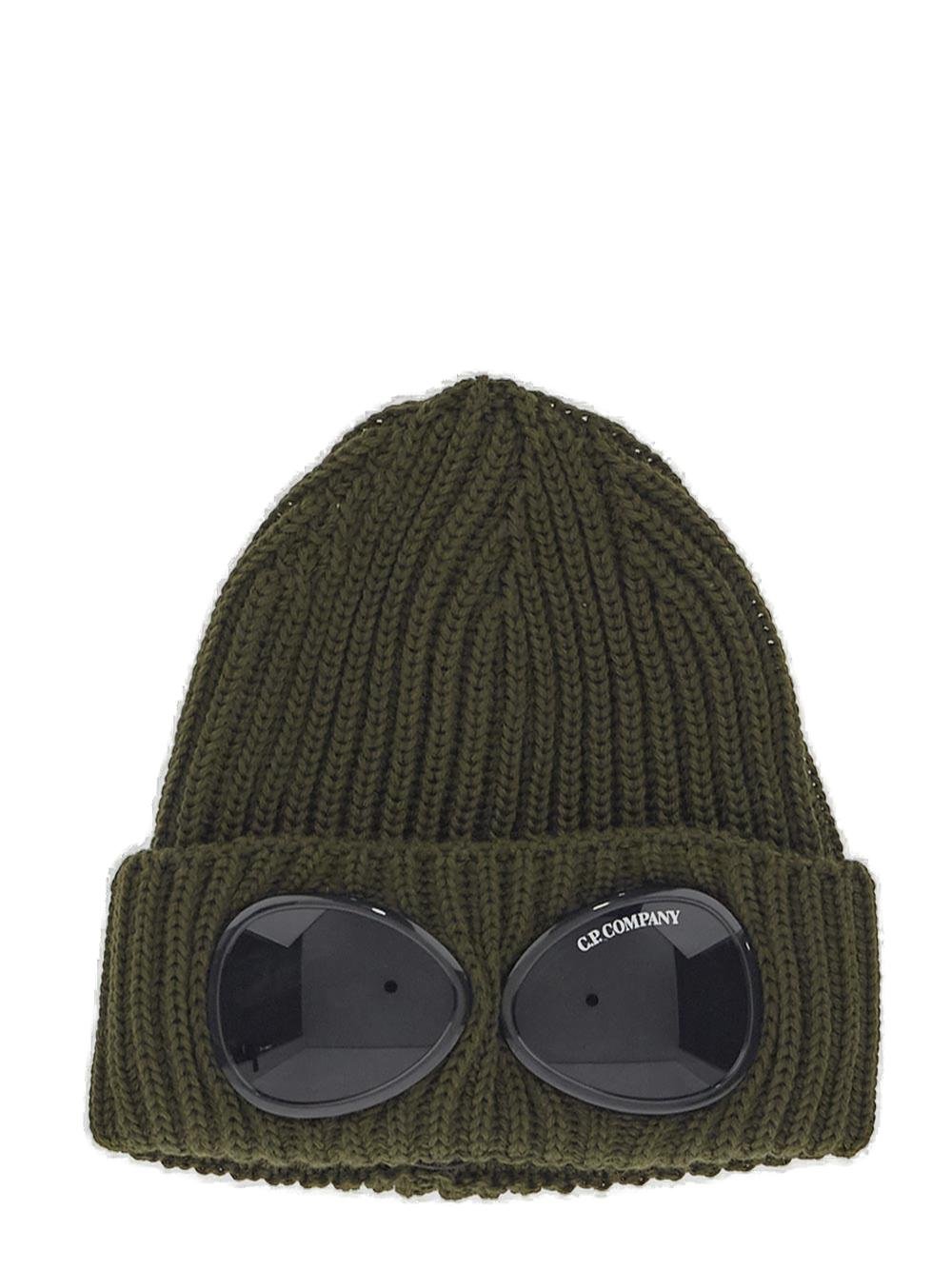 C.P. Company Kids Logo Detailed Ribbed Knit Beanie
