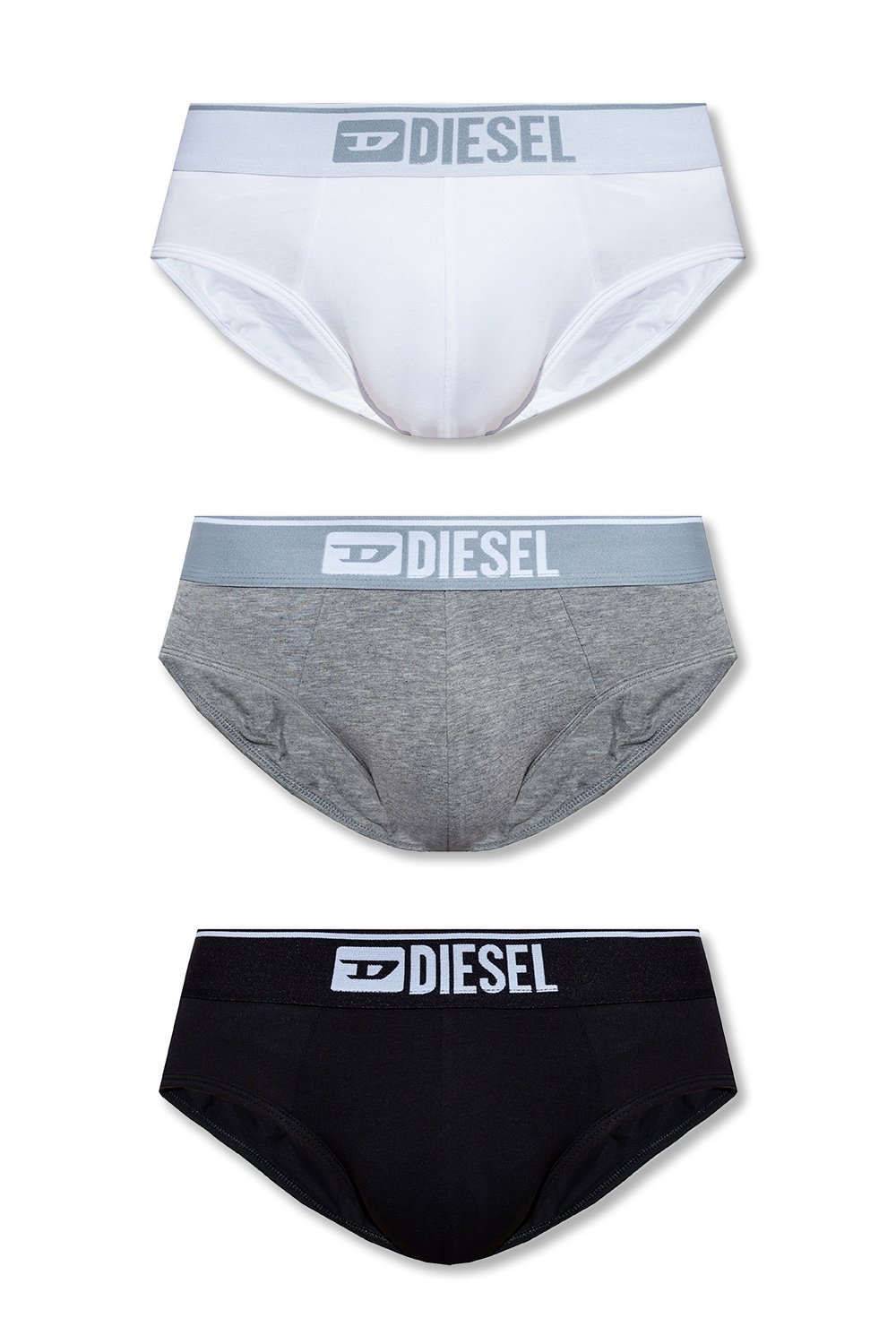 Diesel Umbr-Andre Three-Pack Logo-Embroidered Briefs Set
