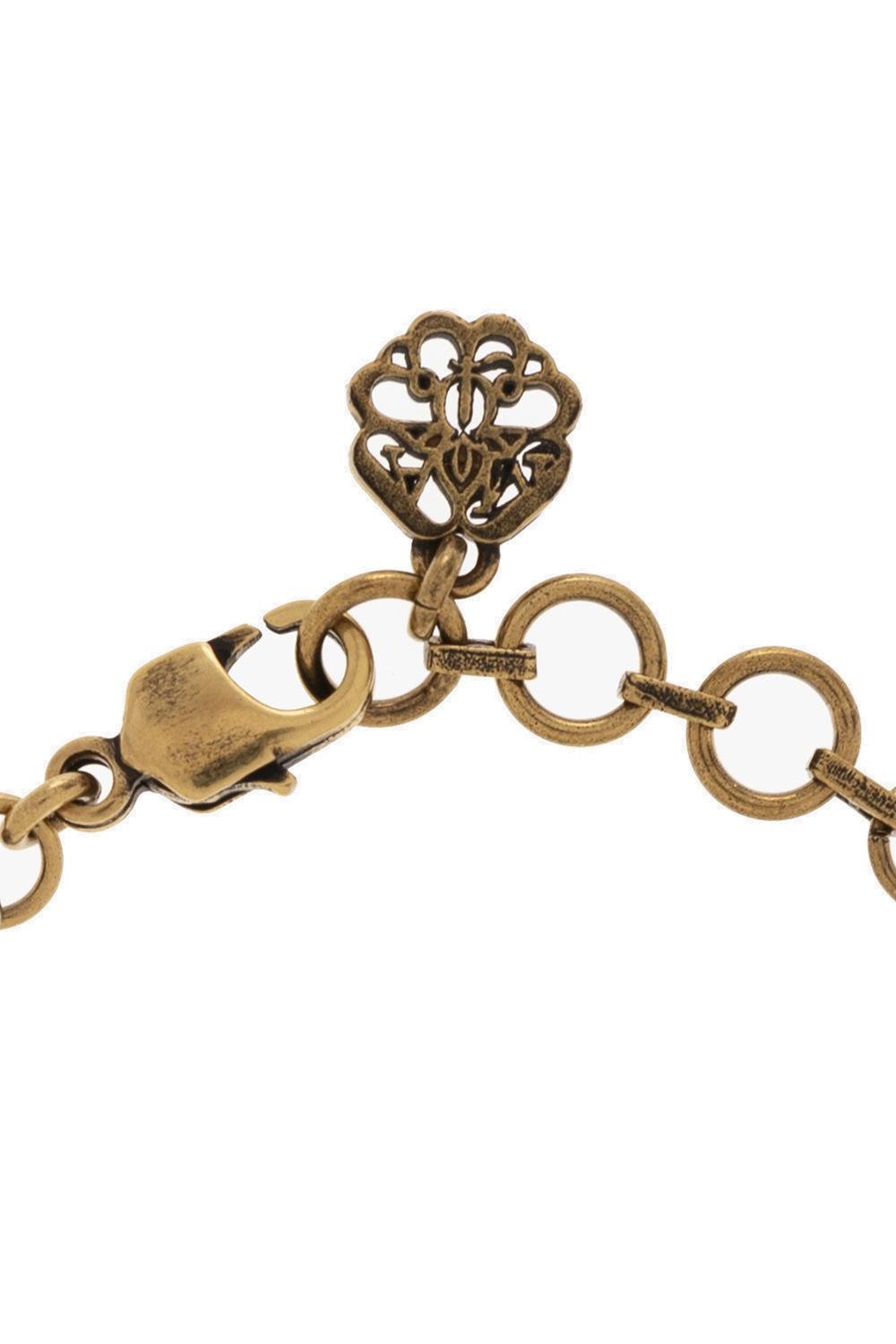 Alexander McQueen Grafitti Logo Plaque Bracelet